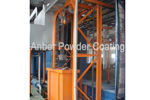 Mesh fence powder coating line