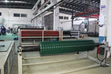 Continuous coating line for welded wire mesh